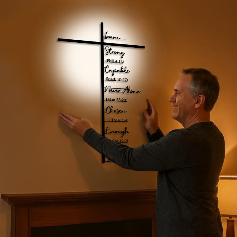 Christianartworkshop Biblical Verse Cross Metal Wall Decor: Daily Faith Reminder - image 1