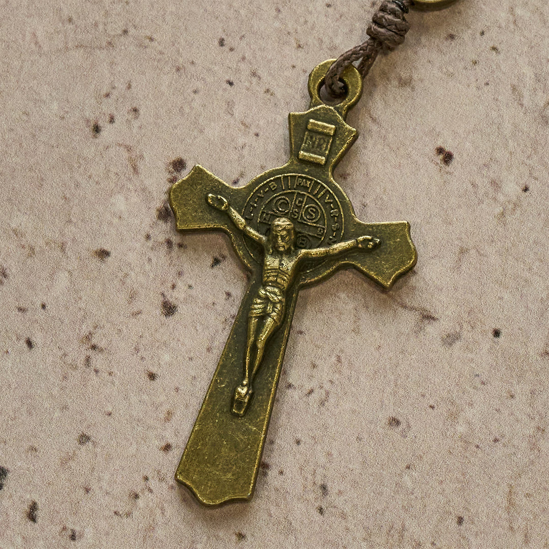 Christianartworkshop Christmas Gift: Matte Green Rubber Beads Rosary with St. Benedict Protection - image 11