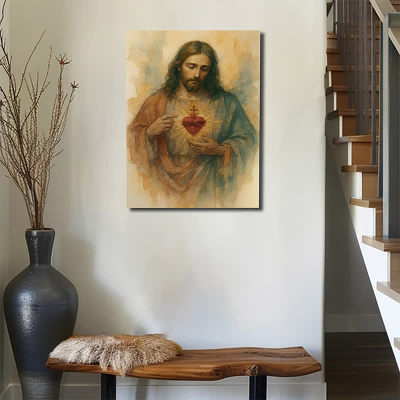 Christianartworkshop Gentle Sacred Heart Art Prints: Devotional Grace for Faith - Filled Nooks - image 2