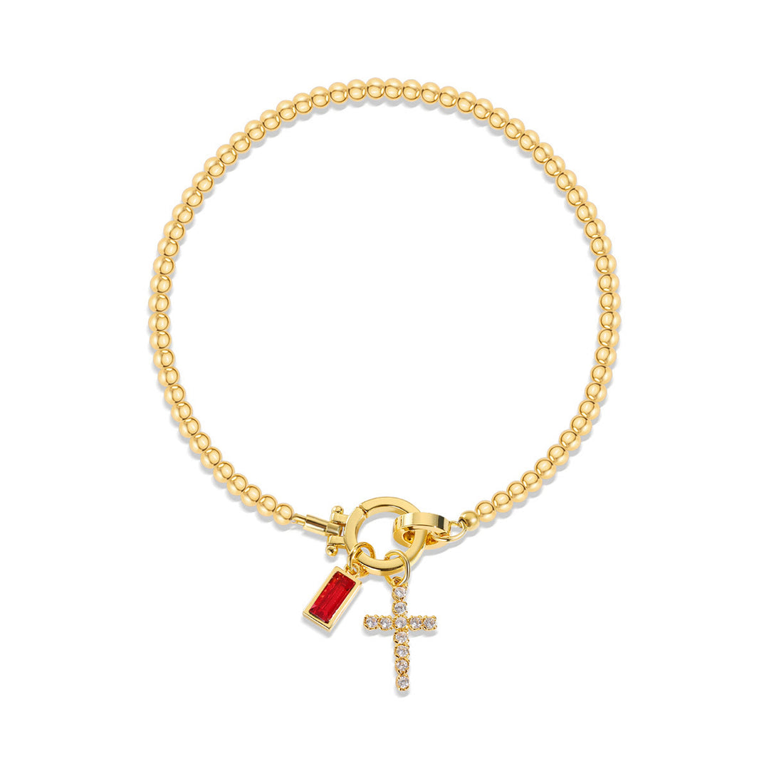 FREE Today: 12 Birthstone Cross Bracelet: Faith-Driven Identity & Timeless Devotion - January - image 0