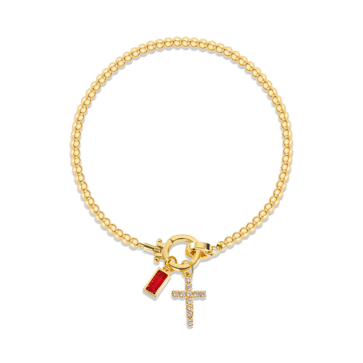 FREE Today: 12 Birthstone Cross Bracelet: Faith-Driven Identity & Timeless Devotion - January - image 0