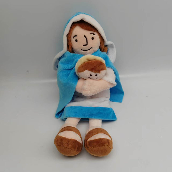 Christianartworkshop Mary & Holy Father Plush Doll: Faith Education Tool & Heartfelt Companion - Mary&Jesus - image 2
