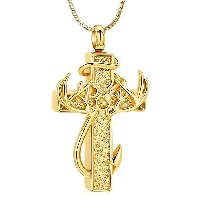 Christianartworkshop Hunting & Fishing Cross Pendant Necklace: Outdoor Faith & Spiritual Devotion - Golden - image 7