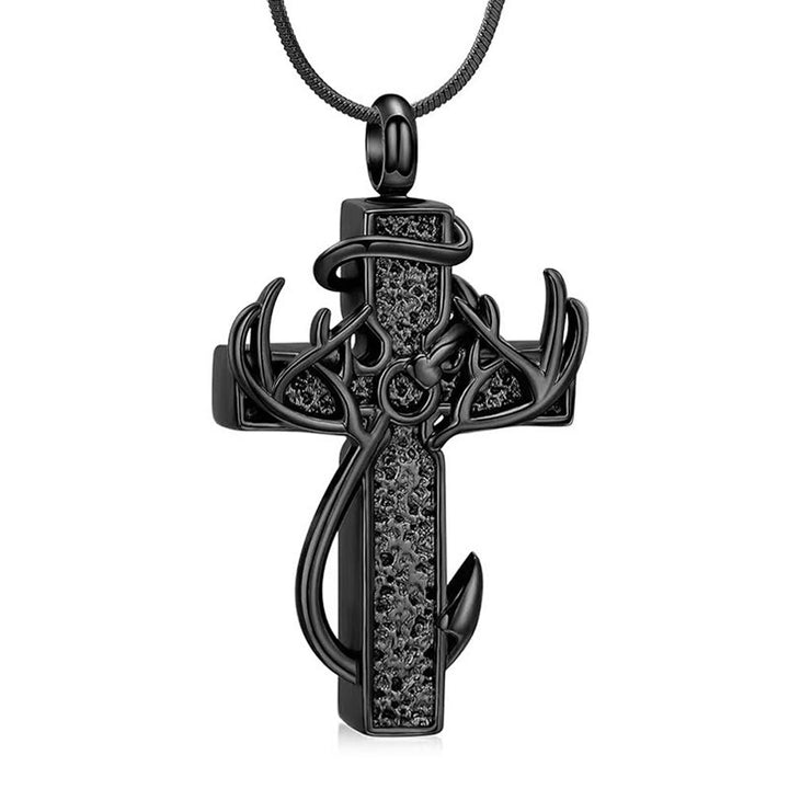Christianartworkshop Hunting & Fishing Cross Pendant Necklace: Outdoor Faith & Spiritual Devotion - Black - image 4