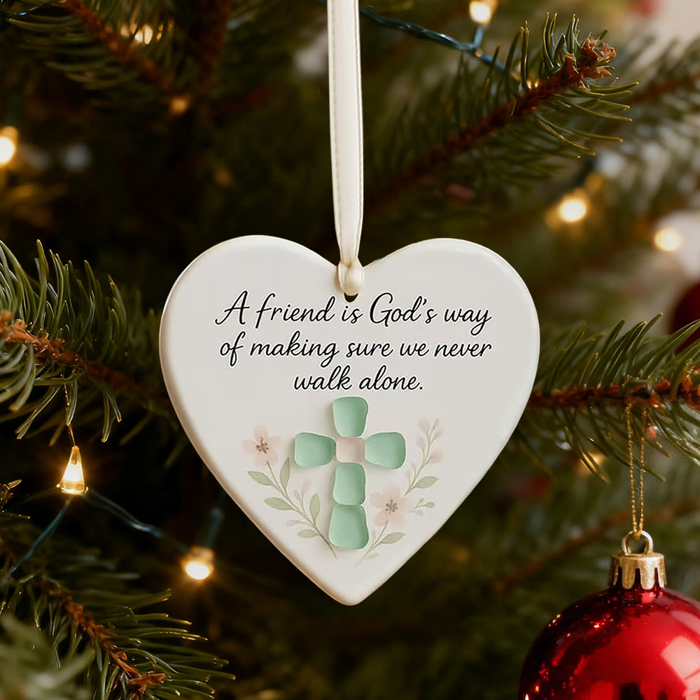 FREE Today: Heart-Shaped Cross Ornament: A Friend is God's Way Faith & Friendship Reminder - image 7