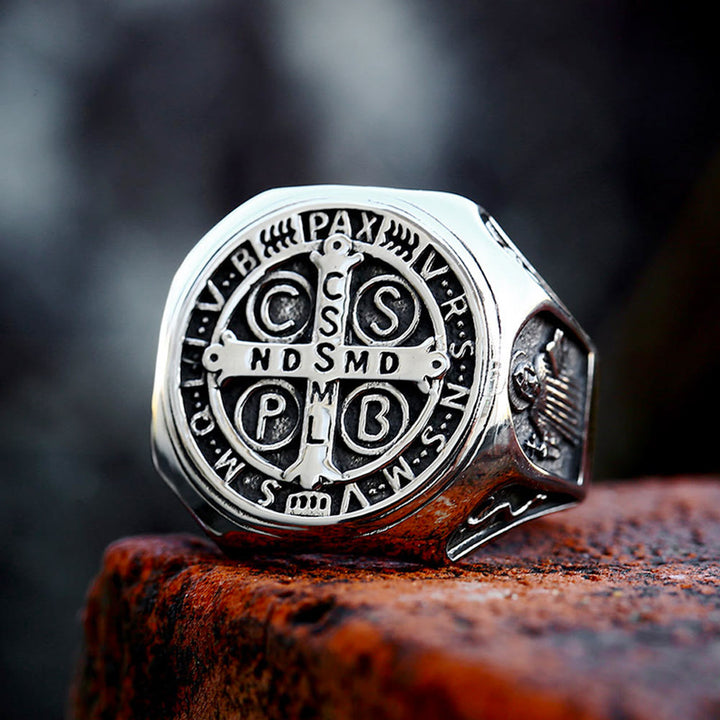Christianartworkshop St. Benedict Cross Faith Ring: A Symbol of Loving Gift - image 2