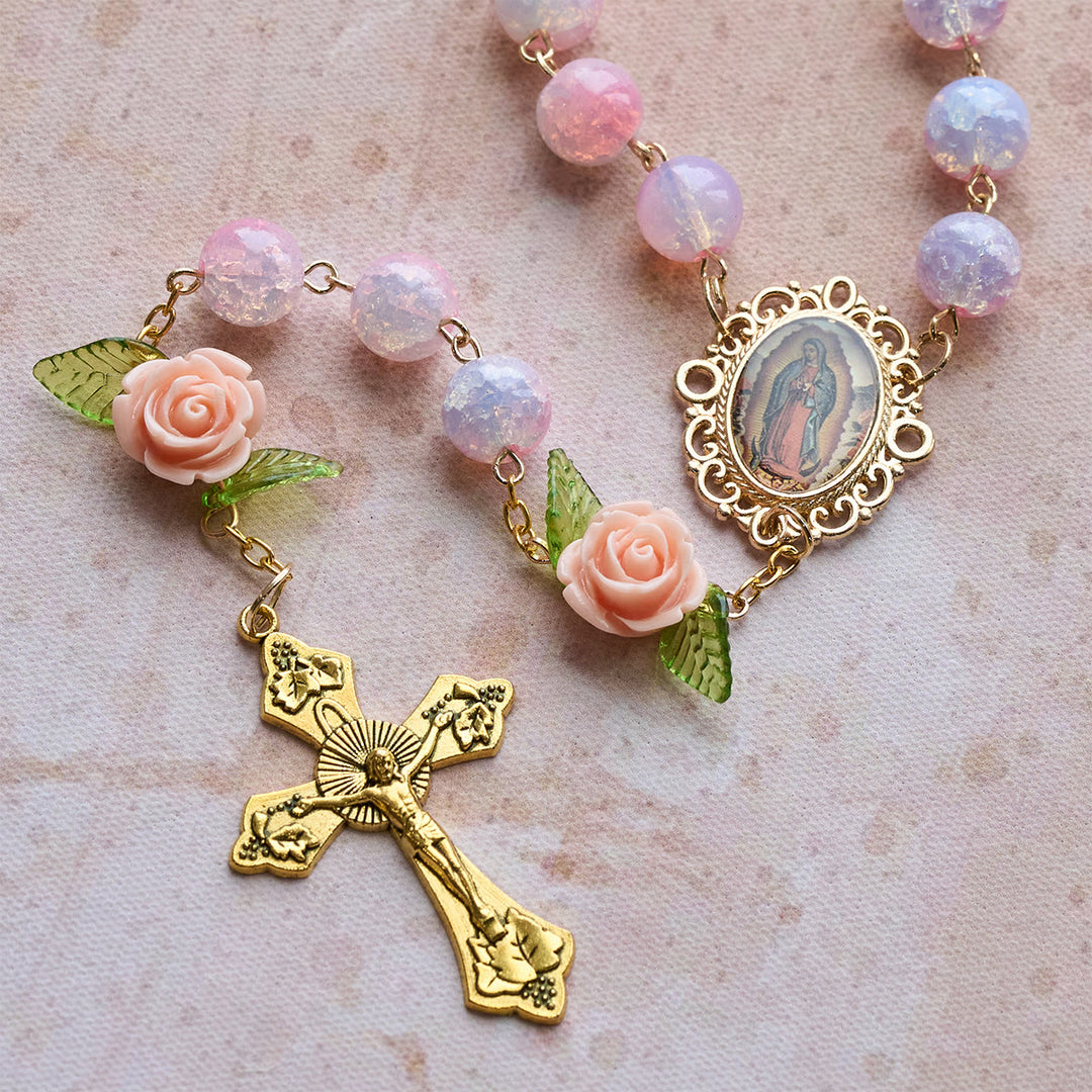 FREE Today: Virgin Mary with Rose-Accented Rosary: Timeless Faith & Floral Faith Symbol - image 9