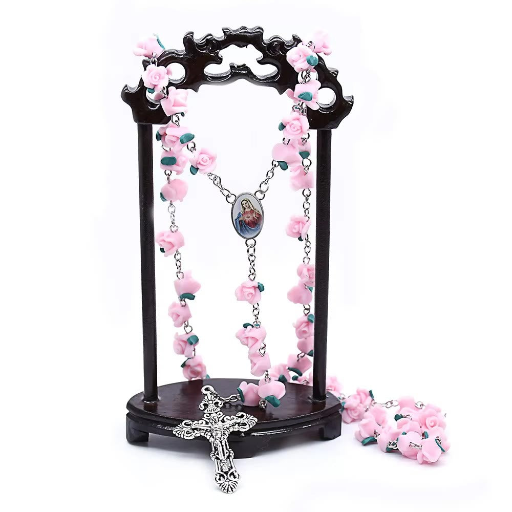 Christianartworkshop Soft Clay Rose Rosary: Floral Devotion & Handcrafted Spiritual Connection - image 9