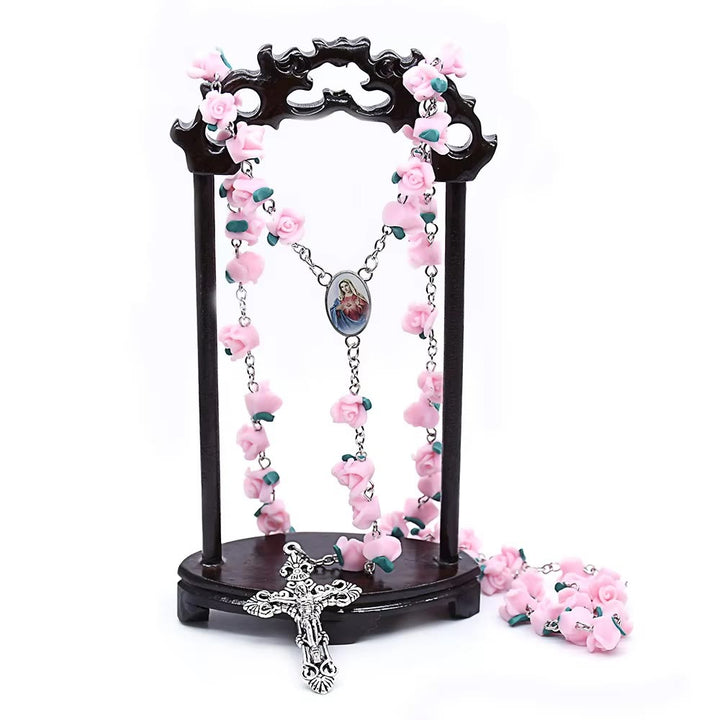 Christianartworkshop Soft Clay Rose Rosary: Floral Devotion & Handcrafted Spiritual Connection - image 9