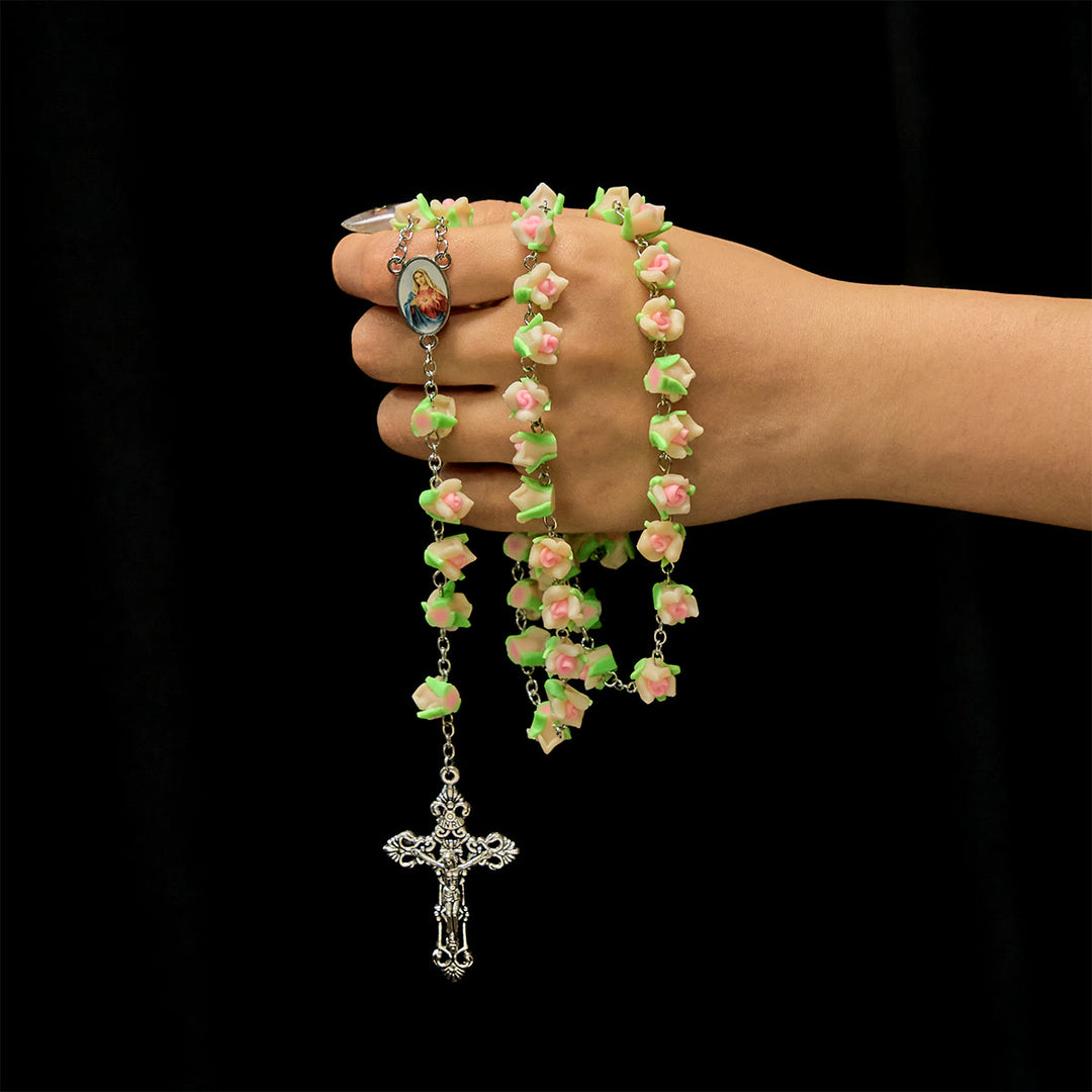 FREE Today:  Soft Clay Rose Rosary: Floral Devotion & Handcrafted Spiritual Connection - image 17