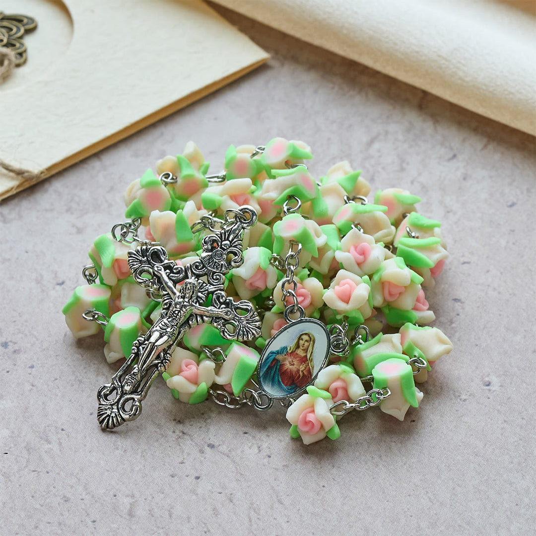 FREE Today:  Soft Clay Rose Rosary: Floral Devotion & Handcrafted Spiritual Connection - image 18