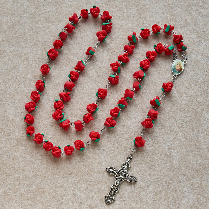 FREE Today:  Soft Clay Rose Rosary: Floral Devotion & Handcrafted Spiritual Connection - image 4