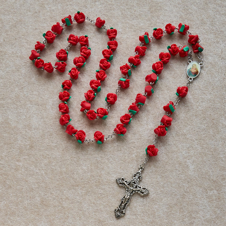 FREE Today:  Soft Clay Rose Rosary: Floral Devotion & Handcrafted Spiritual Connection - image 5
