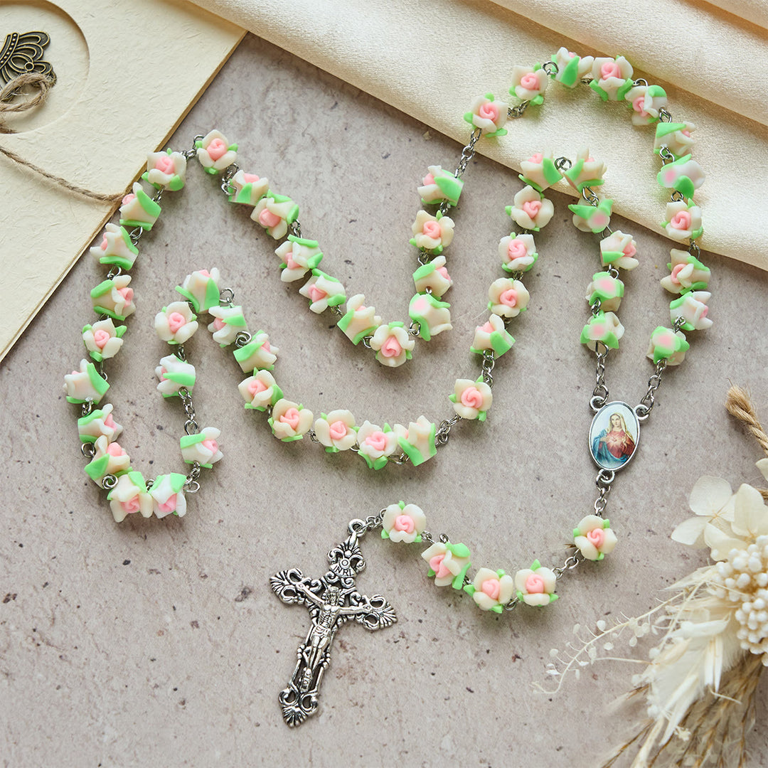 FREE Today:  Soft Clay Rose Rosary: Floral Devotion & Handcrafted Spiritual Connection - image 20