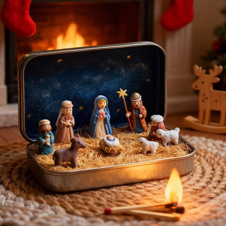 FREE Today: Tin Nativity Scene Ornament Series: A Miniature Embrace of Christmas Faith & Story - image 3