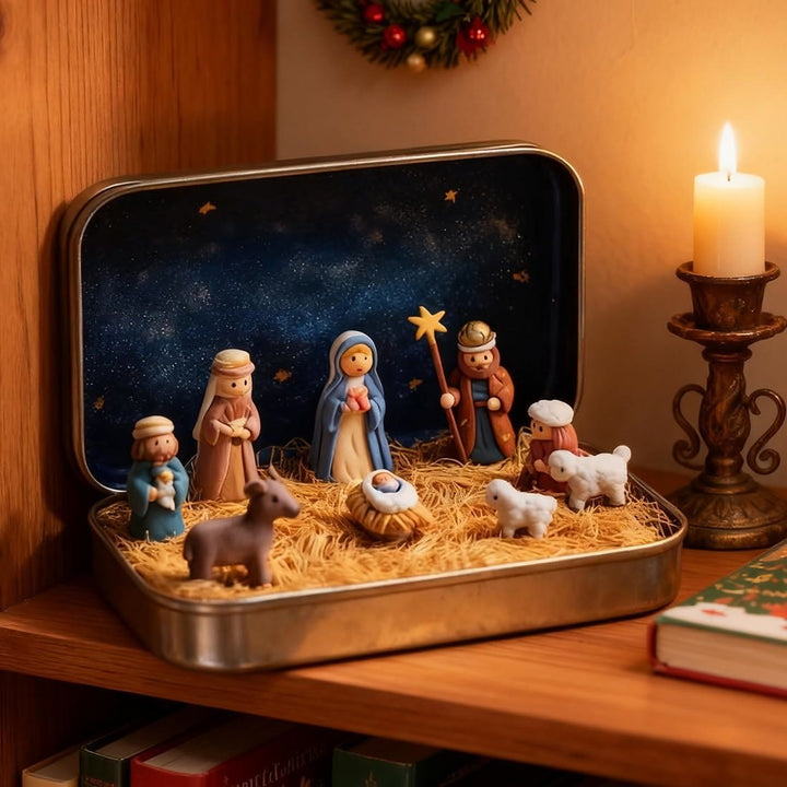 FREE Today: Tin Nativity Scene Ornament Series: A Miniature Embrace of Christmas Faith & Story - image 4