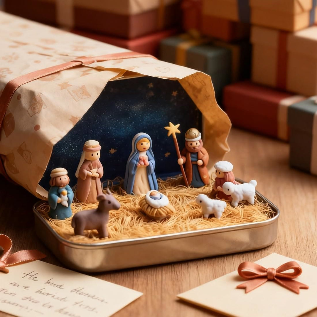 Christianartworkshop Tin Nativity Scene: A Miniature Embrace of Christmas Faith & Story - image 2