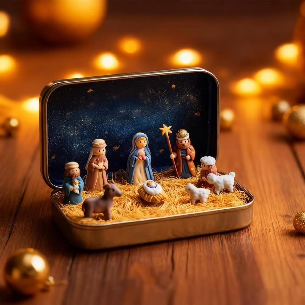 Christianartworkshop Tin Nativity Scene: A Miniature Embrace of Christmas Faith & Story - image 6