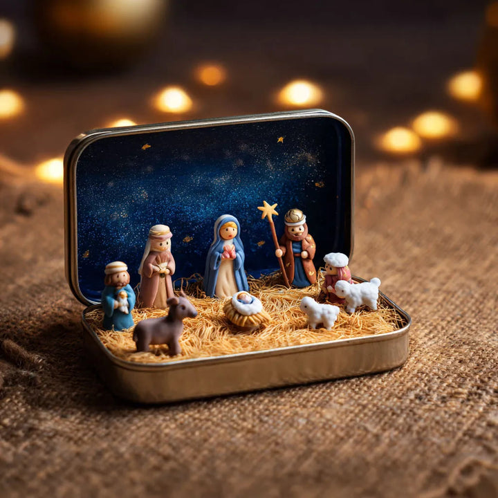 FREE Today: Tin Nativity Scene Ornament Series: A Miniature Embrace of Christmas Faith & Story - image 9
