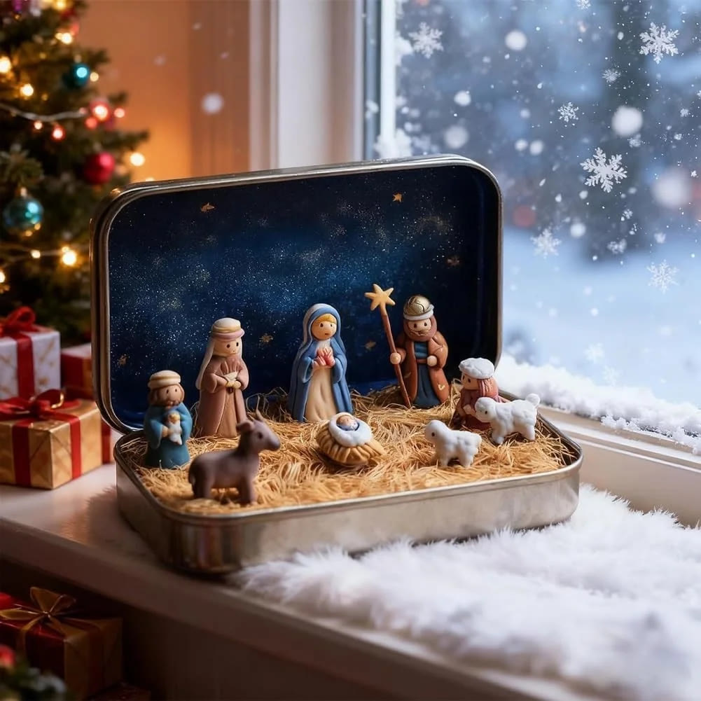 FREE Today: Tin Nativity Scene Ornament Series: A Miniature Embrace of Christmas Faith & Story - image 7