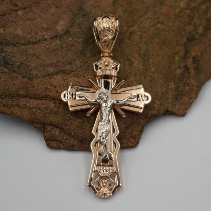 Christianartworkshop Christian Cross Necklace: Sacrificial Story & Timeless Adornment - 70cm - Rosegold - image 2