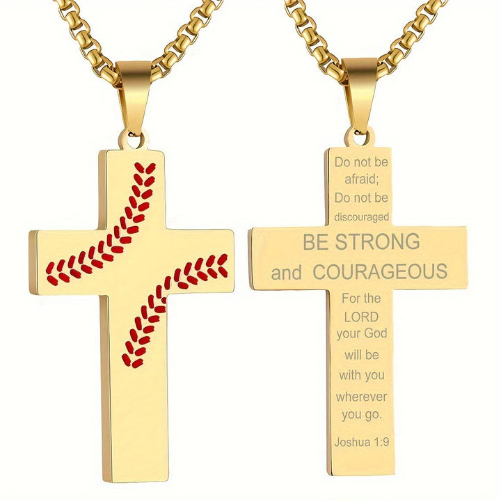 FREE Today: Baseball Stitch Cross Necklace: Athletic Devotion & Inspirational Quote - Golden - Luke 1:37 - image 31