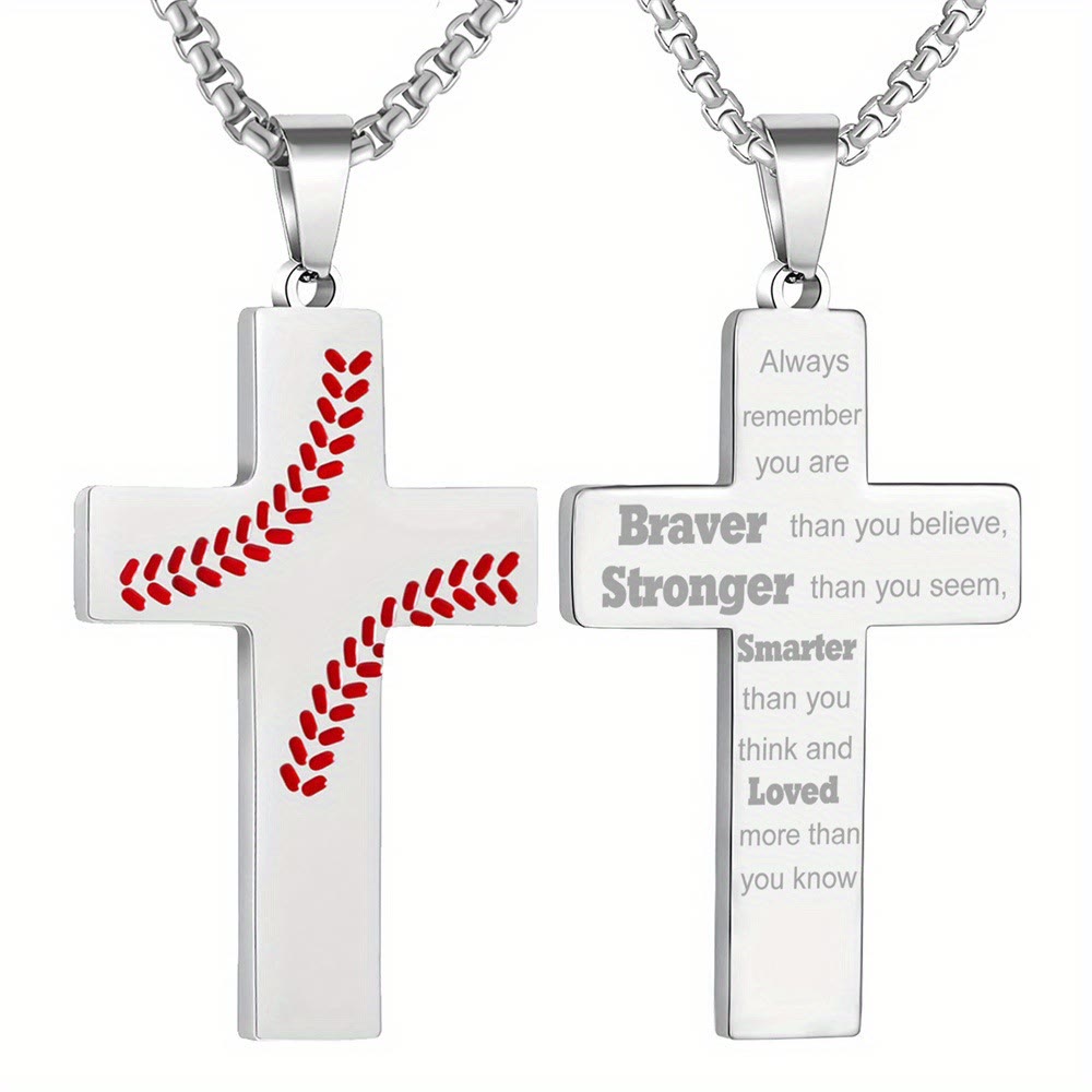 FREE Today: Baseball Stitch Cross Necklace: Athletic Devotion & Inspirational Quote - image 5