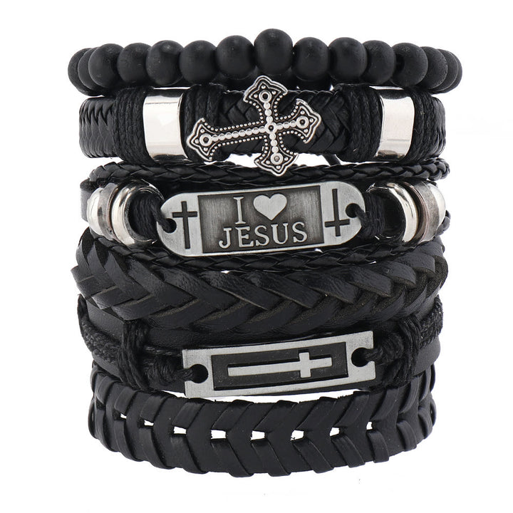 Christianartworkshop Faith-Driven Leather Bracelet Set: Devotion & Stylish Expression - image 5