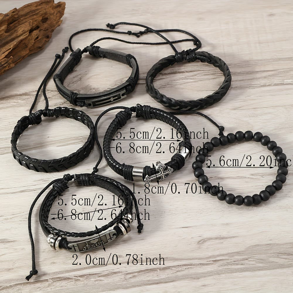 Christianartworkshop Faith-Driven Leather Bracelet Set: Devotion & Stylish Expression - image 3