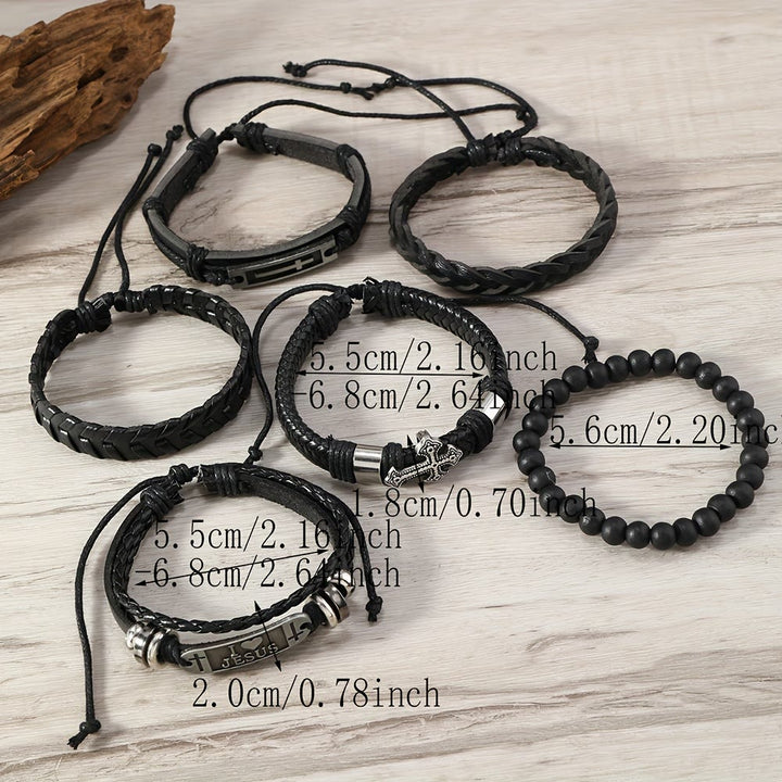 Christianartworkshop Faith-Driven Leather Bracelet Set: Devotion & Stylish Expression - image 3