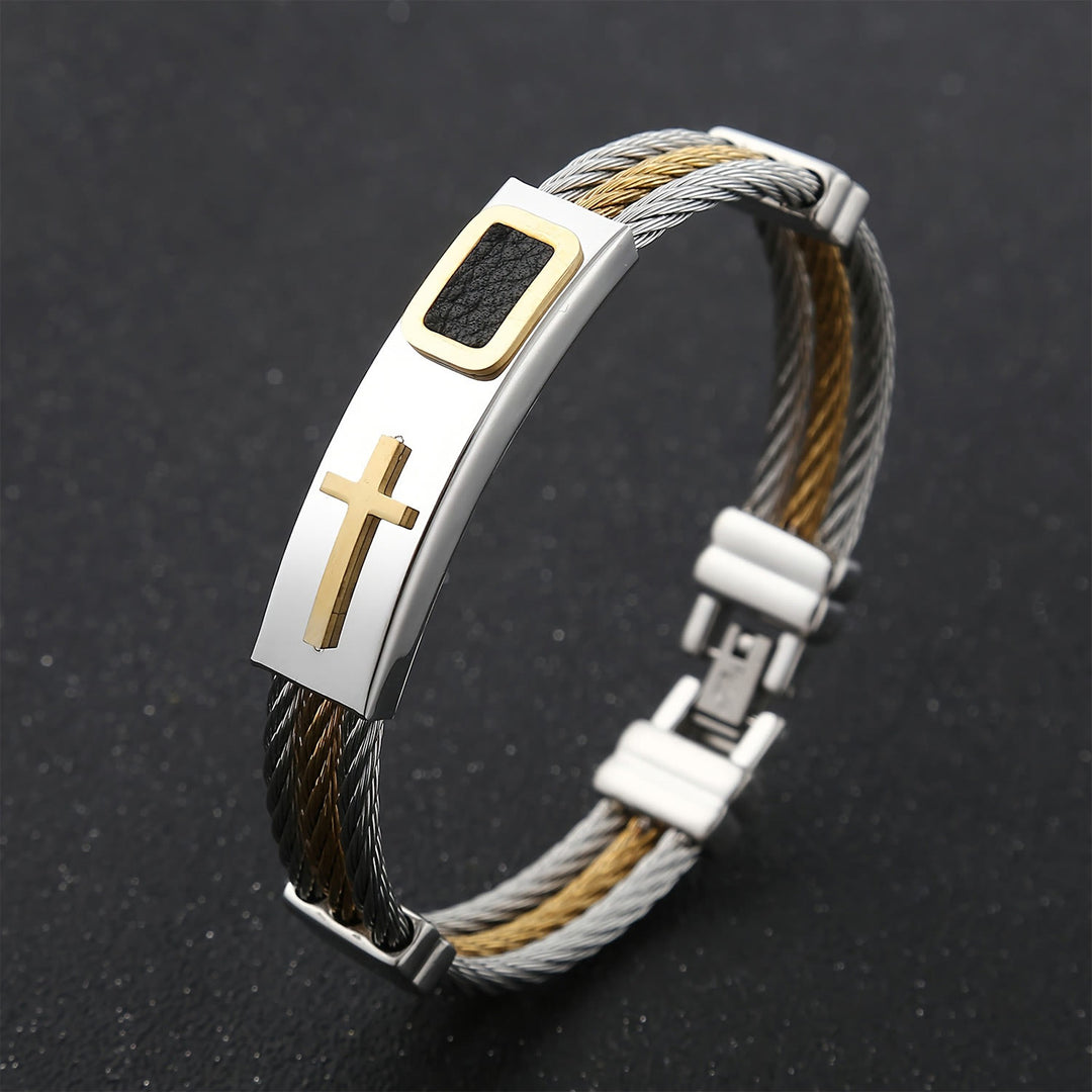 Christianartworkshop Cross Cable Bracelet: Faith-Driven Style & Enduring Devotion - image 0