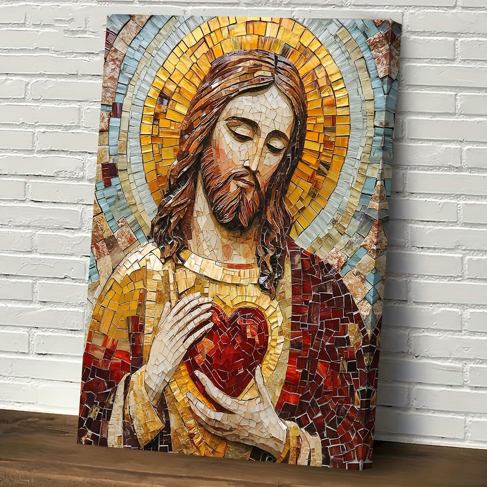 Christianartworkshop Sacred Heart Mosaic Wall Art Prints: Devotion & Artistic Reverence - image 2