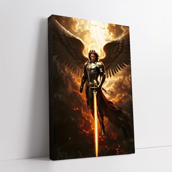 Christianartworkshop Archangel Warrior Art Canvas: Divine Protection & Spiritual Valor - image 1