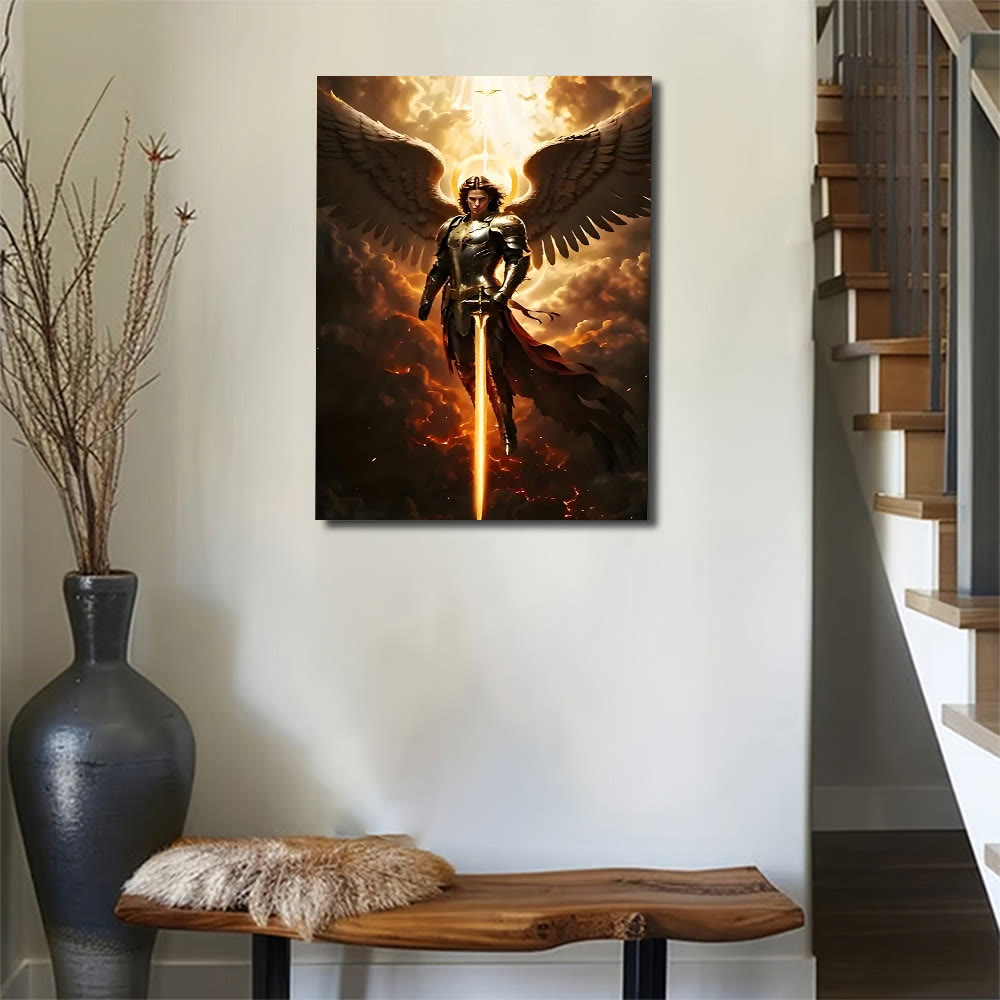 Christianartworkshop Archangel Warrior Art Canvas: Divine Protection & Spiritual Valor - image 3