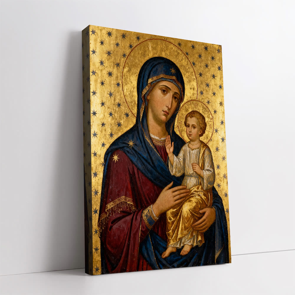 Christianartworkshop Madonna and Child Art Canvas: Maternal Grace & Heavenly Devotion - image 4