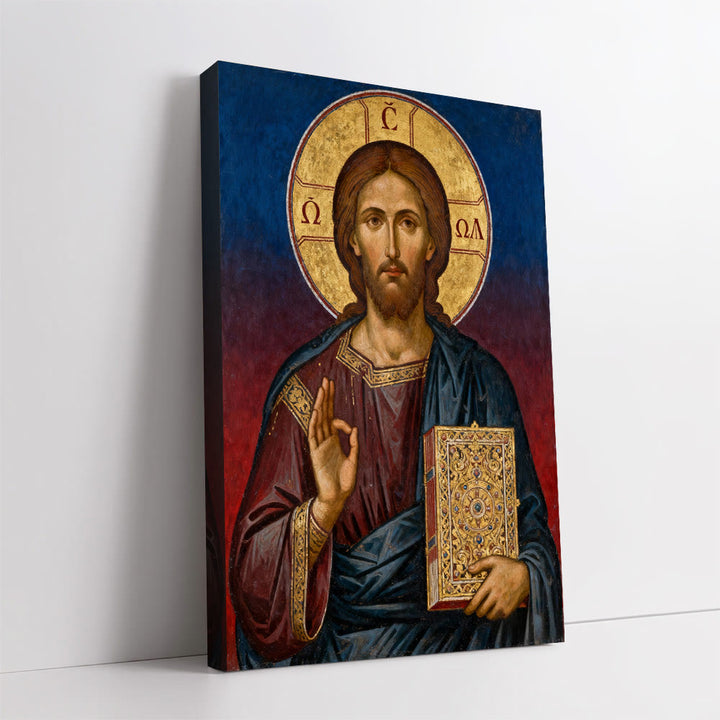 Christianartworkshop Christ Pantocrator Art Canvas: Divine Authority & Timeless Devotion - Framed Canvas Painting - 11.81''*15.75''/30*40cm - image 0