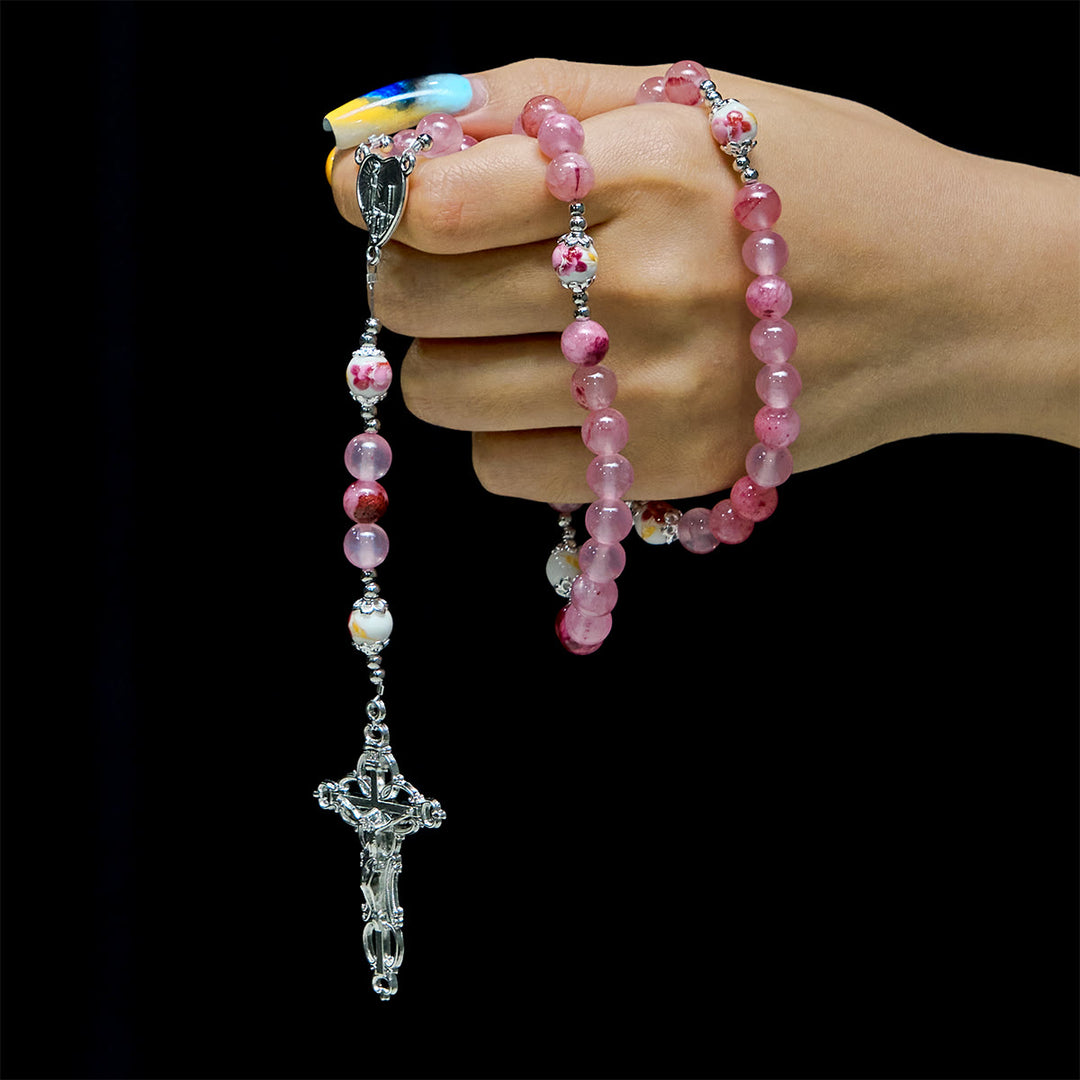Christianartworkshop Jade Rosary with Marian Accent: Faithful Companion & Prayerful Journey - image 1