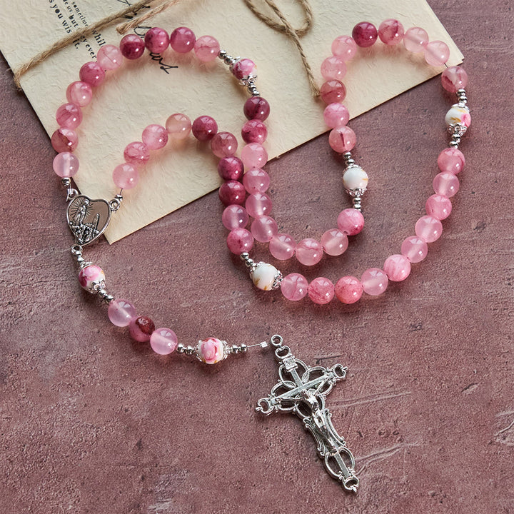 Christianartworkshop Jade Rosary with Marian Accent: Faithful Companion & Prayerful Journey - image 2