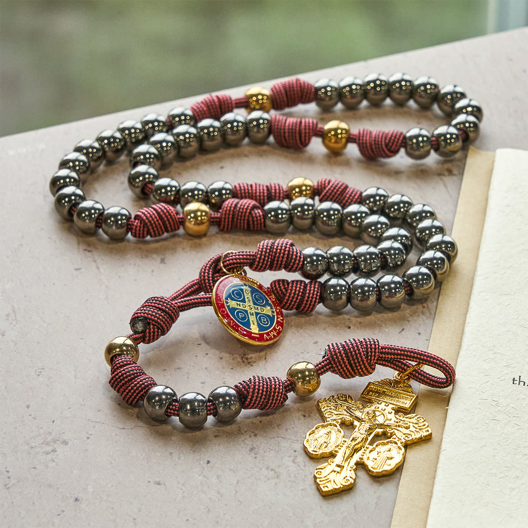 FREE Today: Bronze -Tone Beads Rosary with Pardon Cross & St. Benedict Accents - image 6