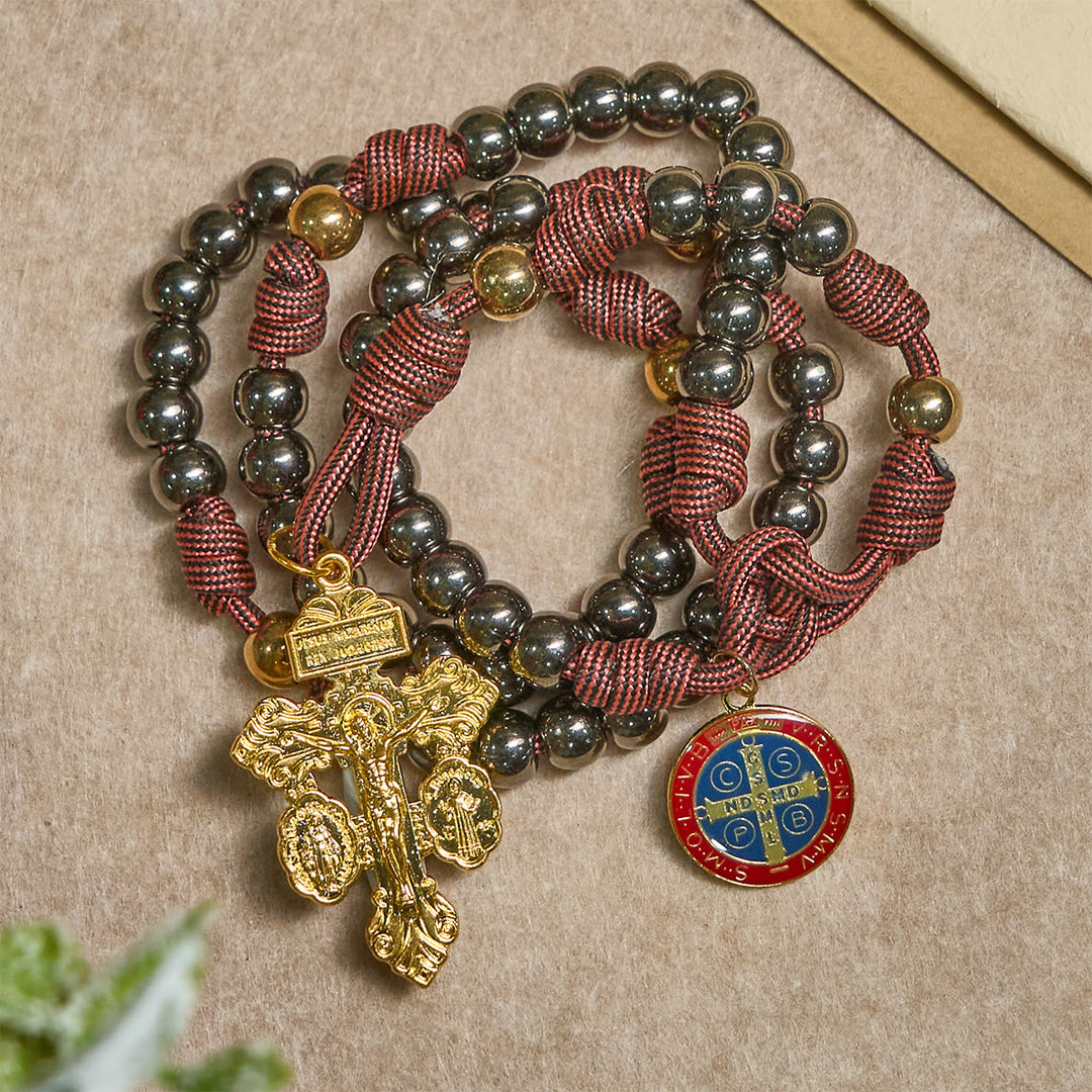 FREE Today: Bronze -Tone Beads Rosary with Pardon Cross & St. Benedict Accents - image 7