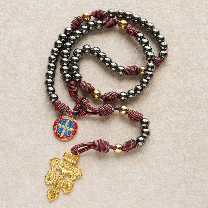 FREE Today: Bronze -Tone Beads Rosary with Pardon Cross & St. Benedict Accents - image 1