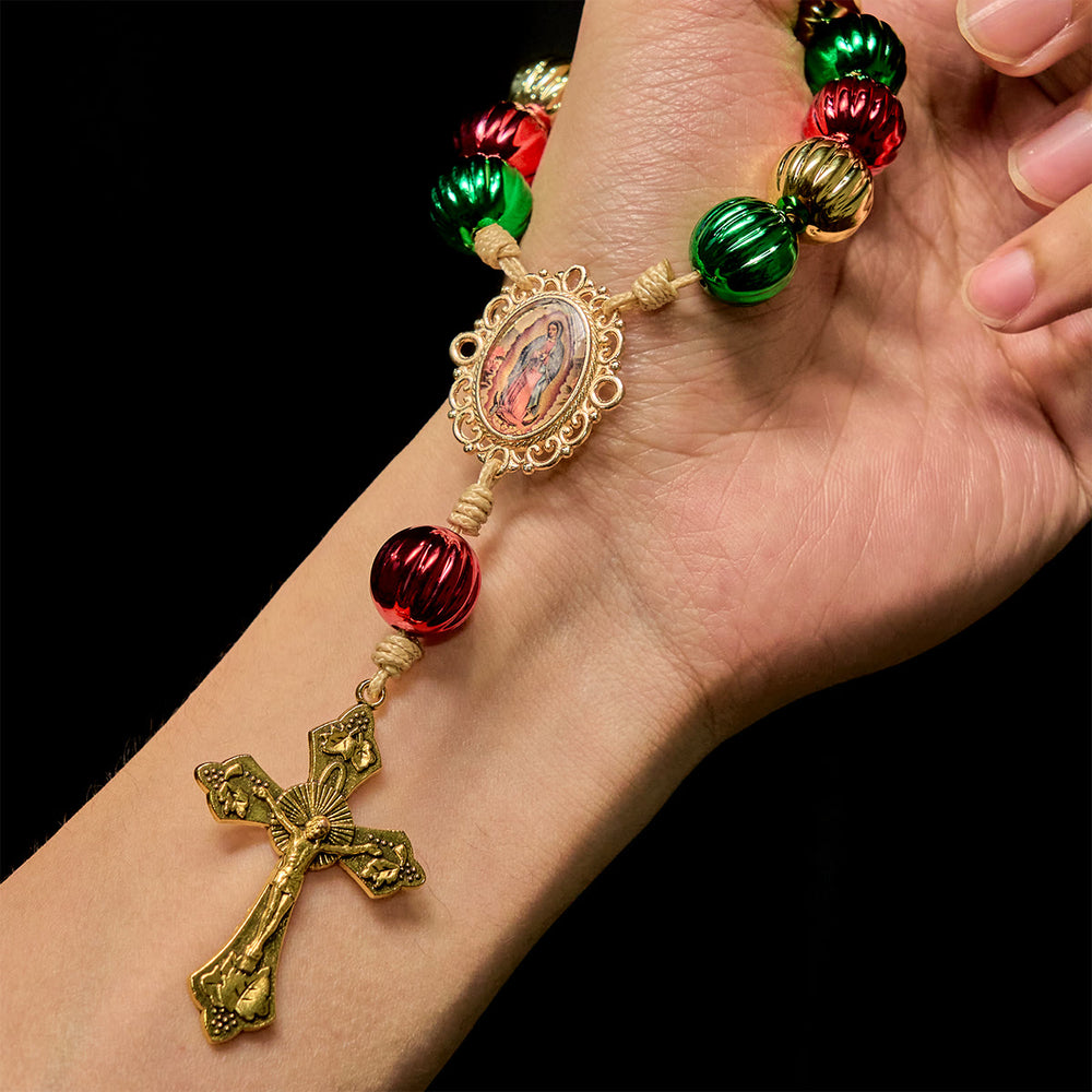Christianartworkshop Christmas Gift: Christmas Pocket Rosary & Car Charm: Devotion & Festive Grace - image 1