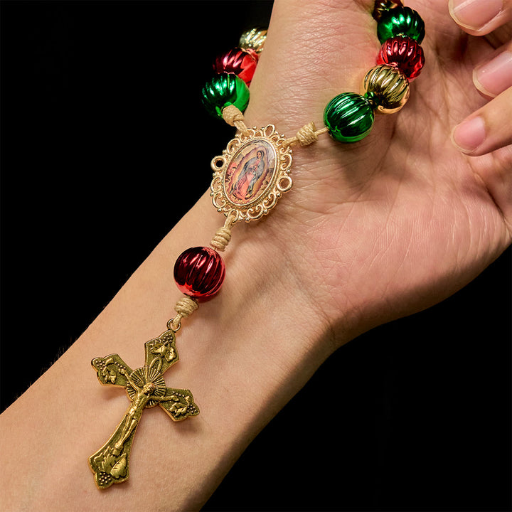 Christianartworkshop Christmas Gift: Christmas Pocket Rosary & Car Charm: Devotion & Festive Grace - image 1