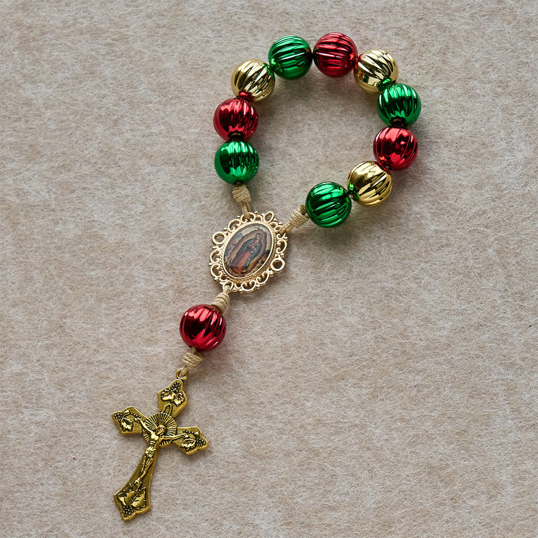 Christianartworkshop Christmas Gift: Christmas Pocket Rosary & Car Charm: Devotion & Festive Grace - image 4