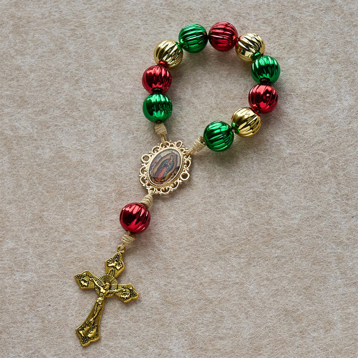 Christianartworkshop Christmas Gift: Christmas Pocket Rosary & Car Charm: Devotion & Festive Grace - image 4