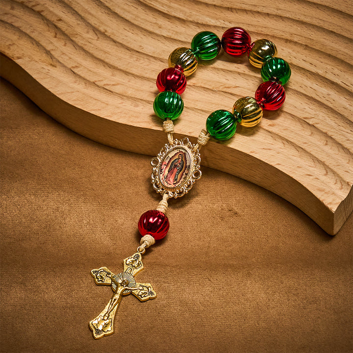 Christianartworkshop Christmas Pocket Rosary & Car Charm: Devotion & Festive Grace - image 2
