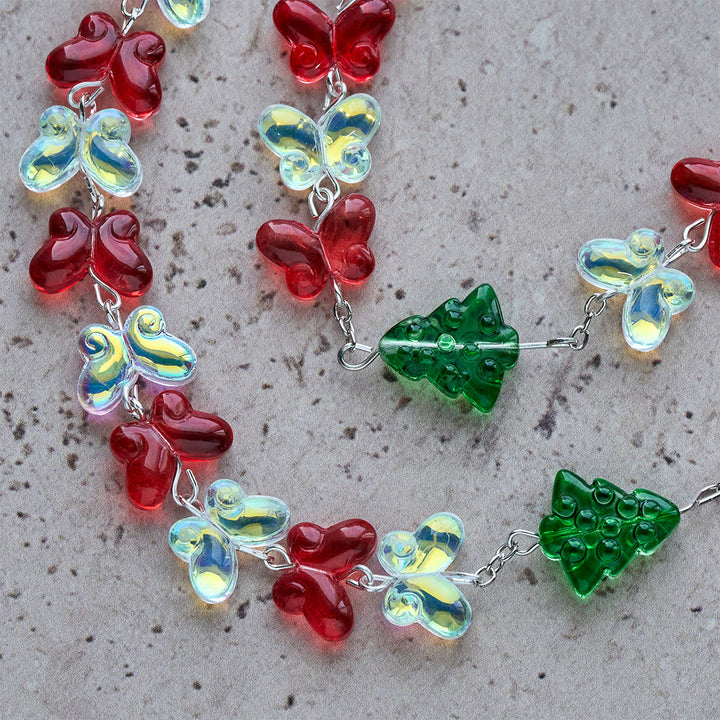 Christianartworkshop Blessed Christmas Tree Rosary with Crystal Butterfly Beads - image 8