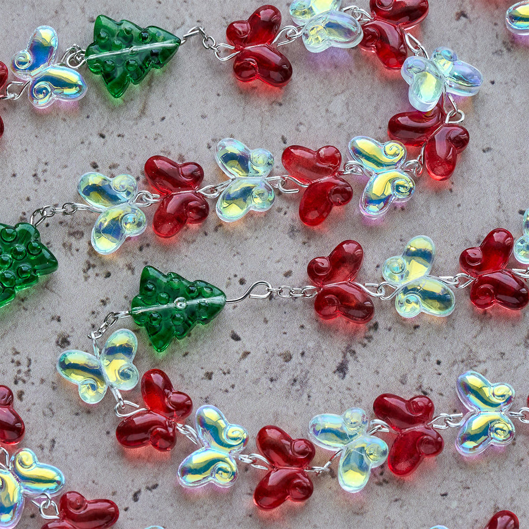 Christianartworkshop Christmas Gift: Blessed Christmas Tree Rosary with Crystal Butterfly Beads - image 13