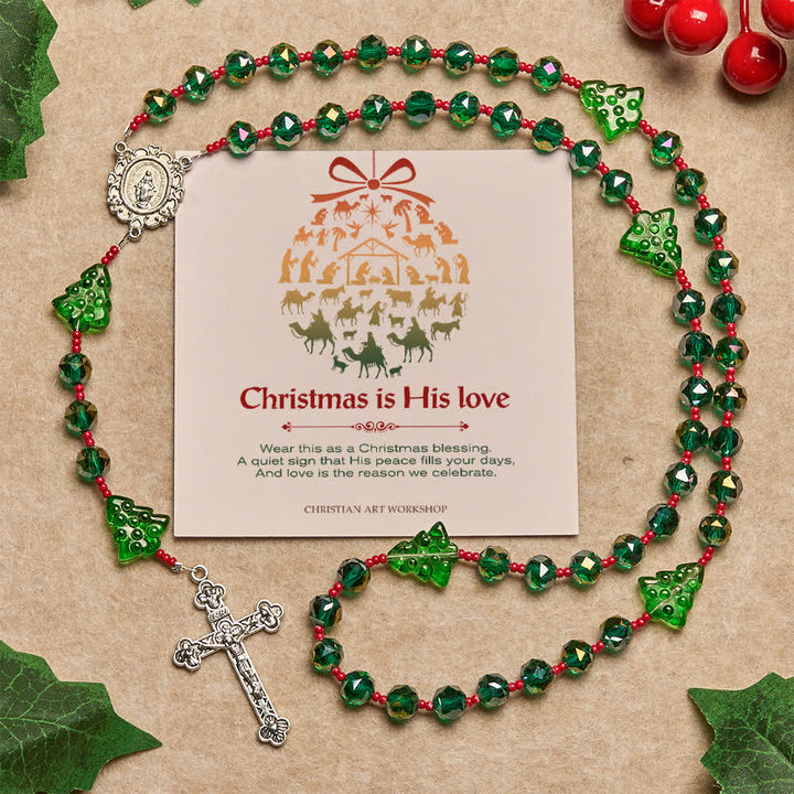 FREE Today: Joyful Green Tree of Hope Christmas Rosary: Celebrate Christ's Birth - Rosary with Christmas is His Love - image 5
