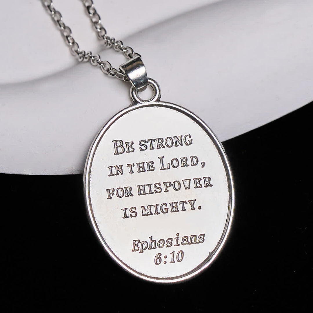 FREE Today: Two Tone Sword & Oval Shield St. Michael Pendant Necklace - image 3